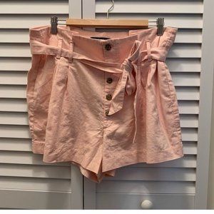 Abercrombie pink linen shorts